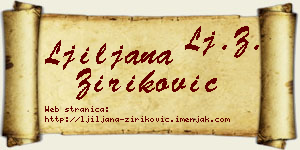 Ljiljana Ziriković vizit kartica